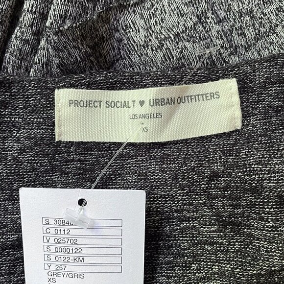 Project Social T Urban Outfitters Textured Off Shoulder T Gray Women’s XS - Picture 10 of 13